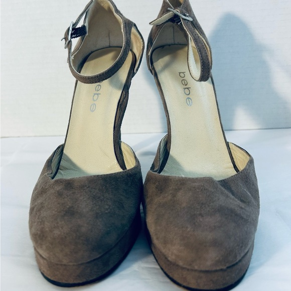 Bebe Taupe Suede Ankle Wrap Heeled Shoes
Elegant - Picture 11 of 12